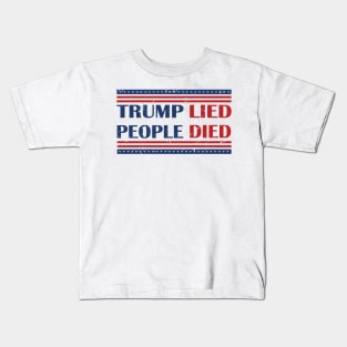 Trump Lied People Died Vintage Kids T-Shirt